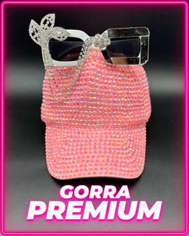 Gorra Rosa c/ Strass y Anteojos Premium