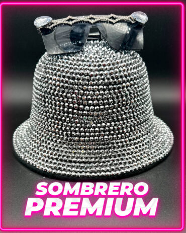 Sombrero c/ Strass + Anteojo Premium