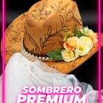 Sombrero Novia Cowboy Vintage Flores
