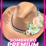 Sombrero Novio Cowboy Vintage Flores
