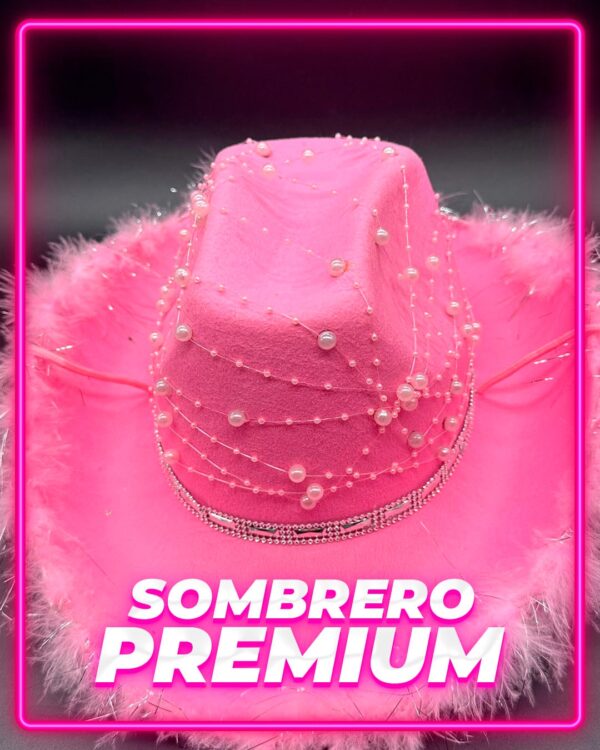 Sombrero Rosa Perlas