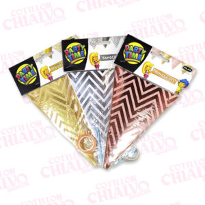 Banderin Triangulo Metalizado Rayas
