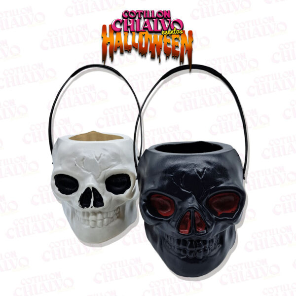 Calavera Caramelera S/Tapa Negra/Blanca
