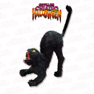 Gato Negro Ojos Led (33x32x19cm)