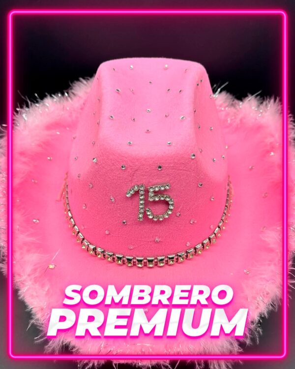 Sombrero cowboy 15 strass