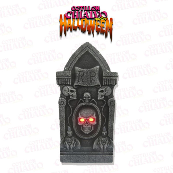 Lapida Ultratumba C/Calavera Led (91.2x43x4cm)