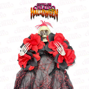 Vincha Calavera Flores C/Tul