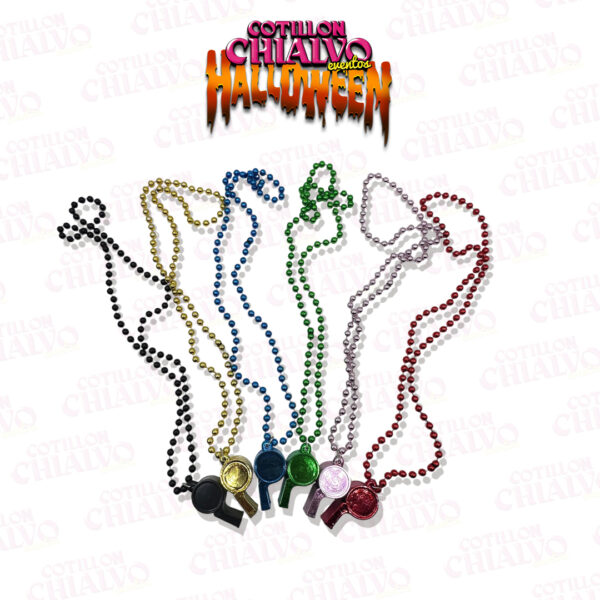 Collar De Cuenta Silbato 80cm