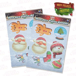 Decoracion Navidad P/Vidrio 2U