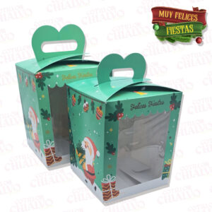 Caja Navidad Pan Dulce 500gr (14x14x17cm)