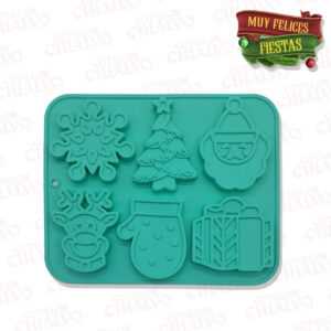Molde Silicona Navidad Color 6U