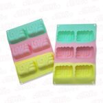 Molde Siliocna Mini Budin Love Multicolor