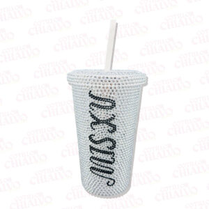 Vaso Acrilicos Starbucks Strass Frase