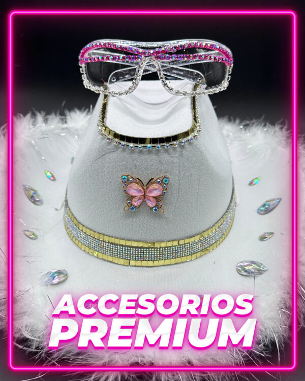 Sombrero Cowboy Mariposa + Anteojo