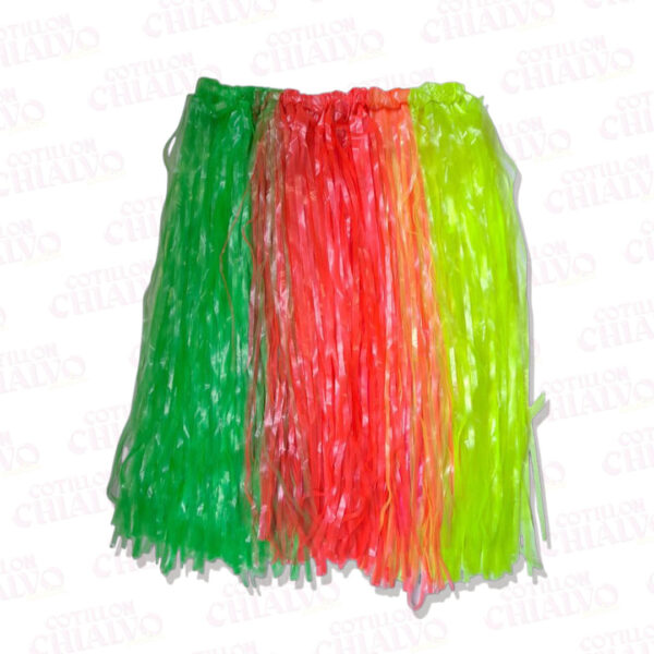Pollera Hawaiana Plastica Multicolor