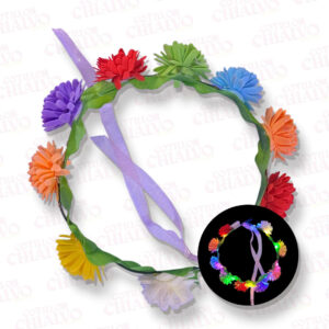 Vincha Corona Flores Led