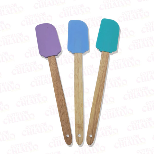 Espatula Silicona Mango Madera