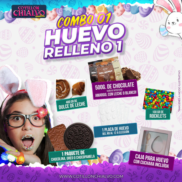 COMBO HUEVOS RELLENOS - PASCUAS