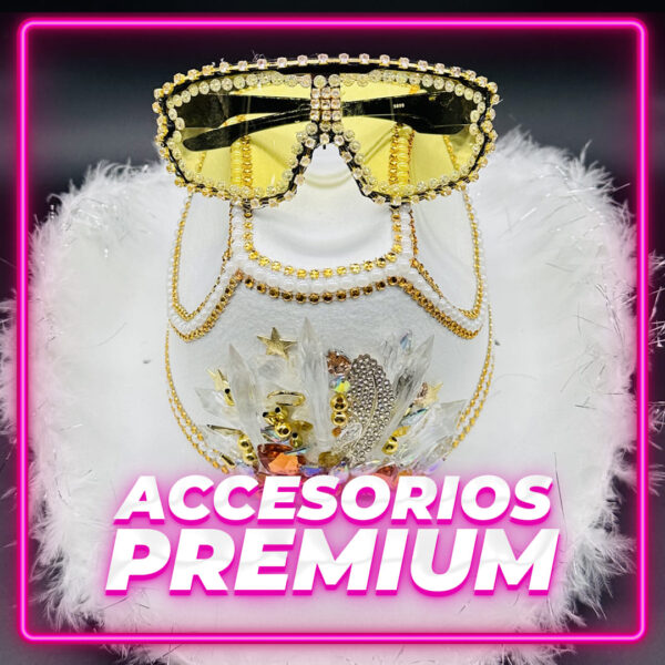 Kit Sombrero c/ plumas + Anteojo Premium