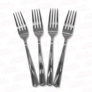 Cubierto Plastico Metalizados 19cm 10U