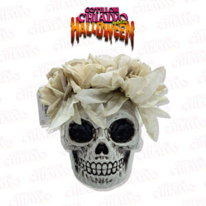 Calavera C/Flores 20cm