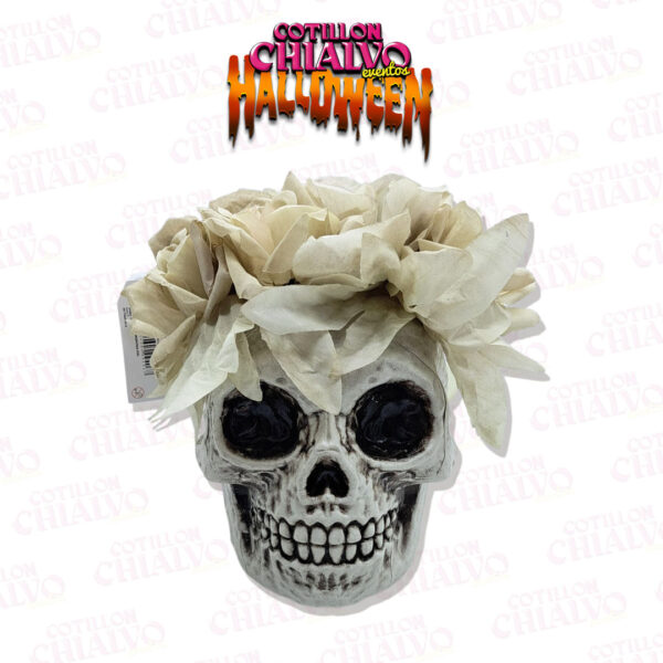 Calavera C/Flores 20cm