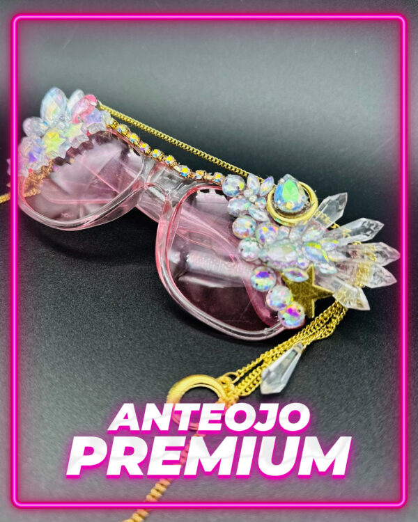 Anteojo Rosa con Gemas