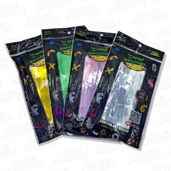Cortinas Metalizadas Hologramadas 2mts X 1mt