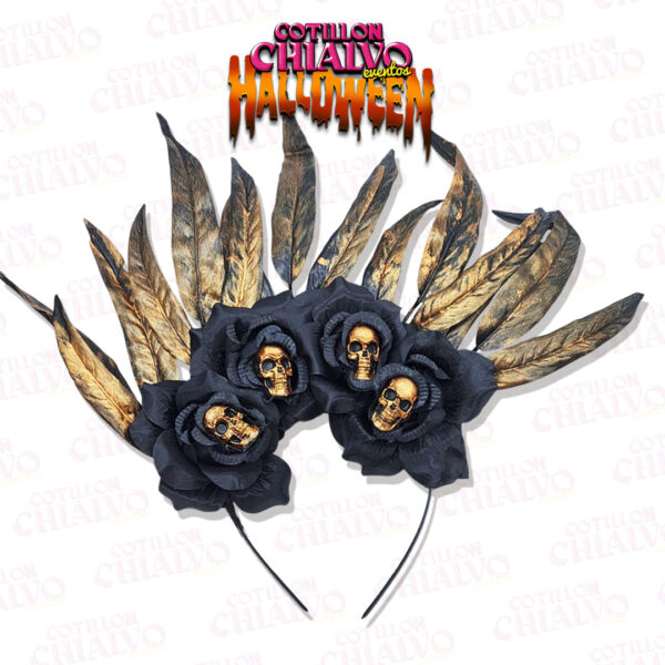 Vincha Pluma C/Calaveras