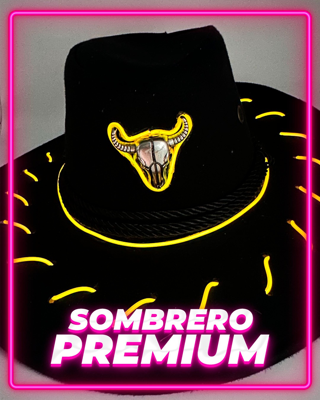 Sombrero Cowboy Neón LED