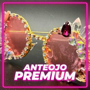 Anteojo Rosa con Gemas