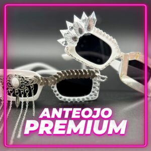 Anteojo Blanco con Gemas