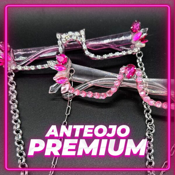 Anteojos con cadena y Strass