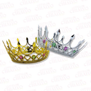 Corona Reina Plastica Dorada/Plateada