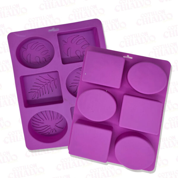 Molde Silicona Jabon Hojas 6u