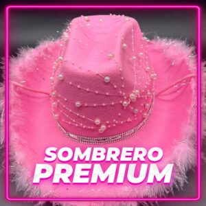 Sombrero Rosa Perlas