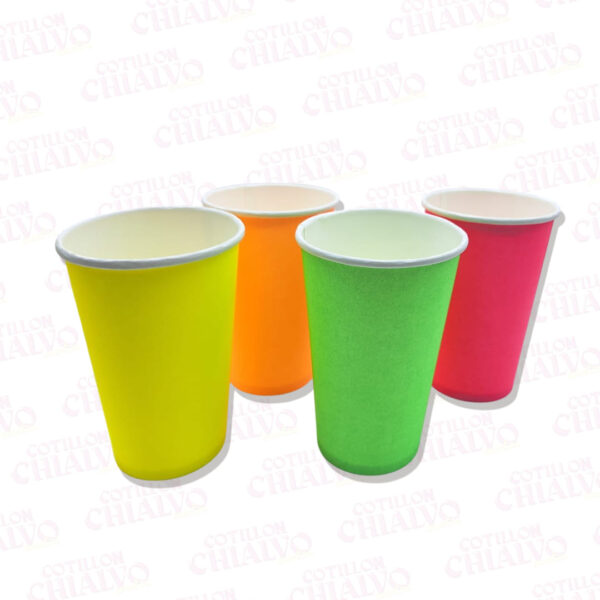 Vaso Polipapel Fluo 8u