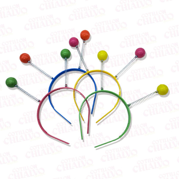 Vincha Antena Color Y Negra 4U