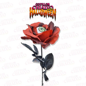 Rosa Tallo C/Ojos Halloween