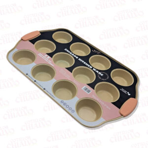 Molde Teflon Cupcake Mango Silicona 12u (42x27x3cm)