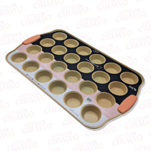 Molde Teflon Mini Cupcake Mango Silicona 24u (43x27x3cm)