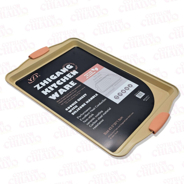 Placa Teflon Mango Silicona (49x31x2cm)