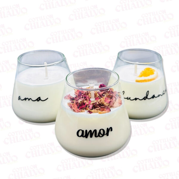 Vela Conica Aromatizada Vidrio