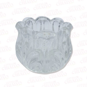 Portavela Vidrio Flor