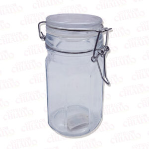 Frasco Vidrio C/Tapa Clip (12x6cm)
