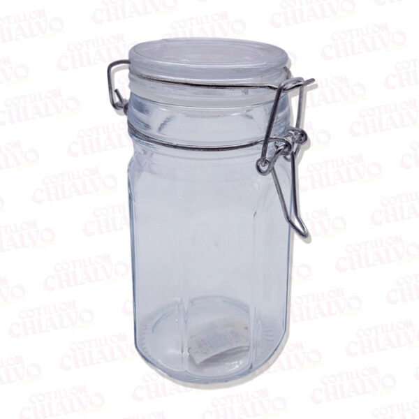 Frasco Vidrio C/Tapa Clip (12x6cm)