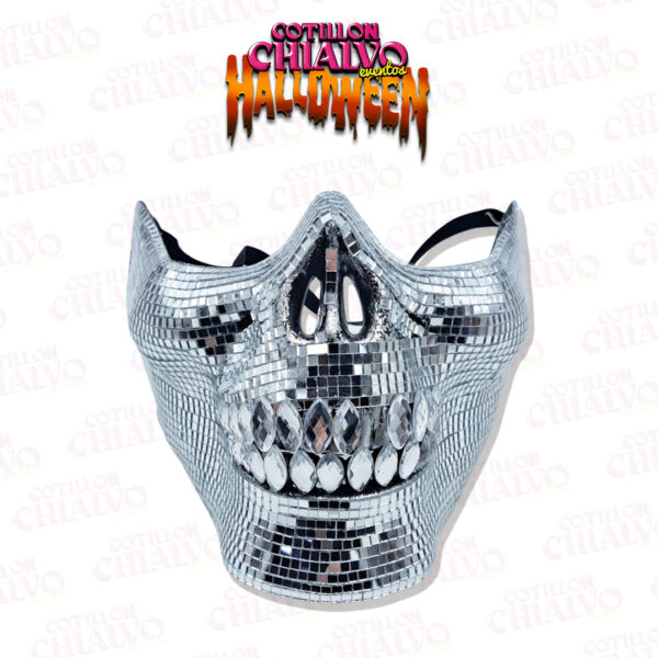 Cubreboca Calavera Brillosa