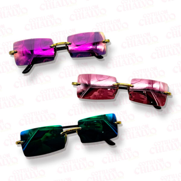 Anteojo Cuadrado Tornasol 12u