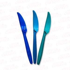 Cuchillo Descartable Metalizados/Fluor 18cm 20u