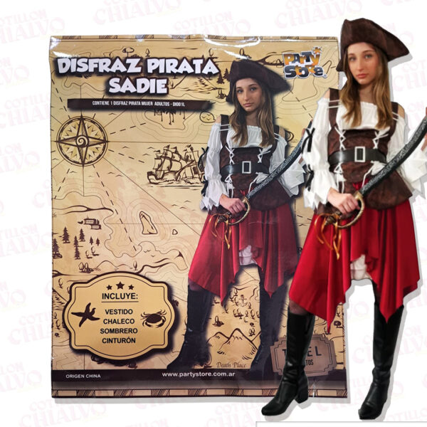 Disfraz Pirata Sadie "M"